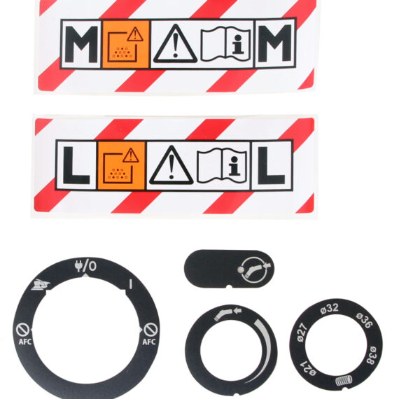 Label kit AFC Control Panel & Dust Class, DE 12xx